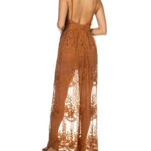 Embroidered Lace Maxi Dress